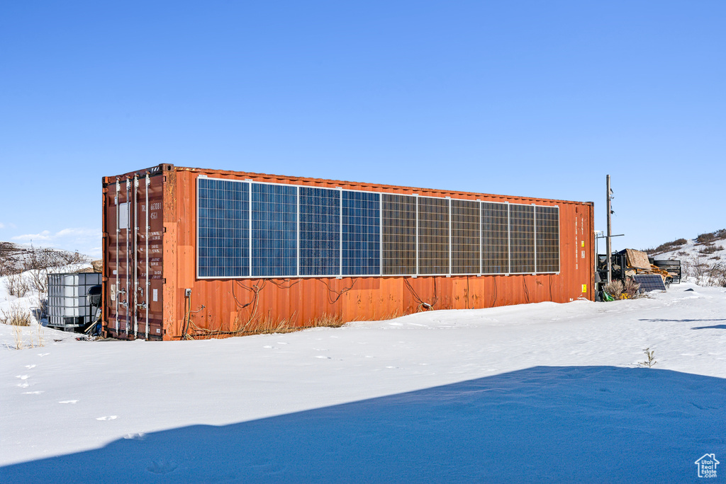 View of snow covered exterior