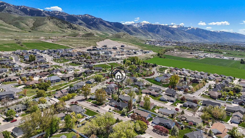 Aerial view featuring a residential view