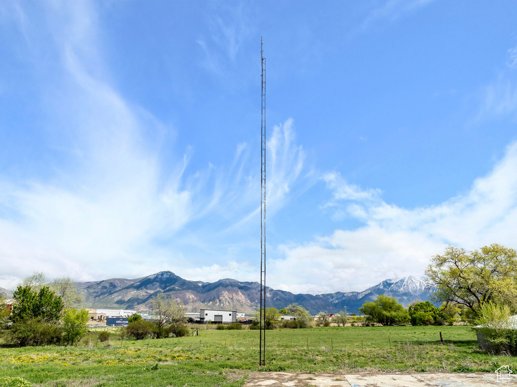 View of mountain feature with a rural view