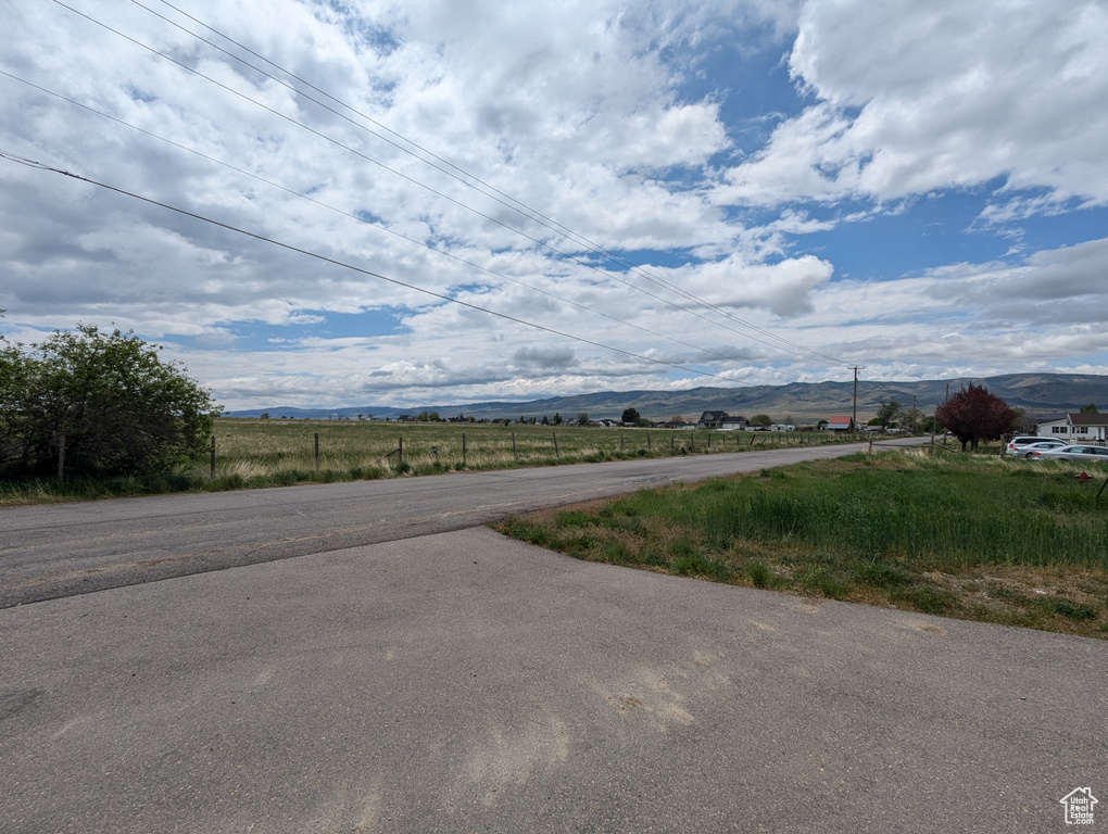 View of road with a mountain view and a rural view