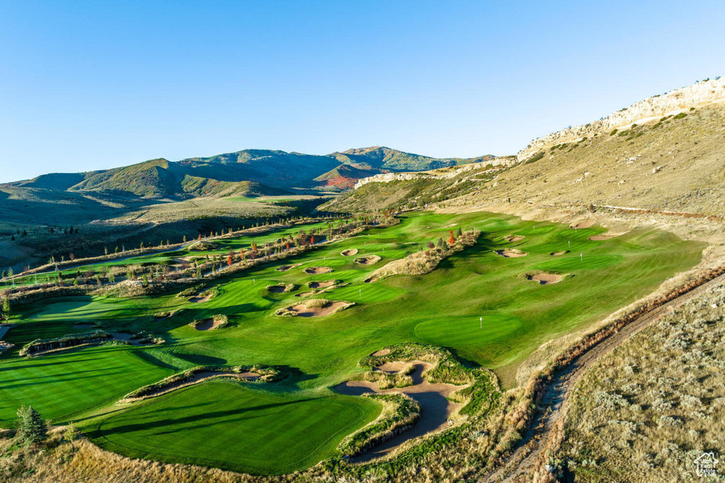 View of mountain feature featuring golf course view