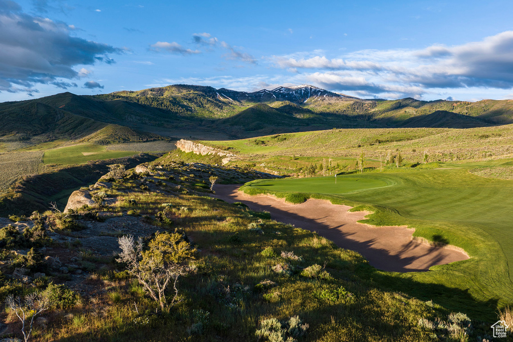 View of mountain feature with golf course view