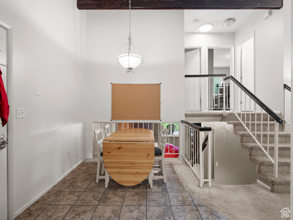 Dining area with baseboards