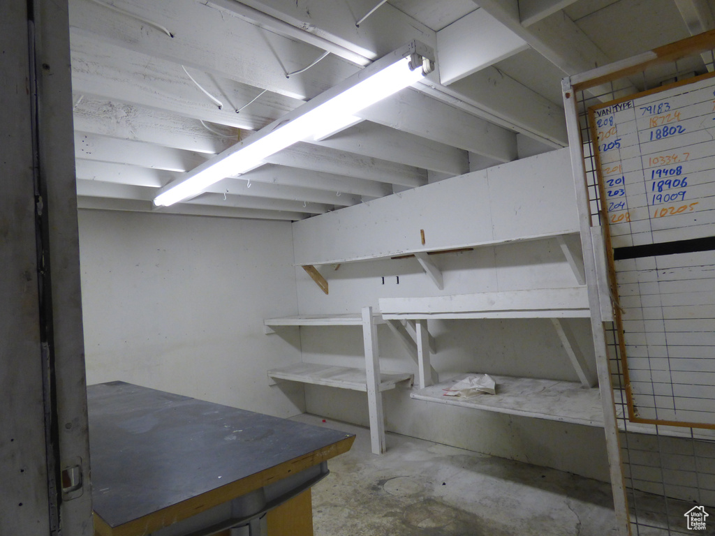 View of unfinished below grade area