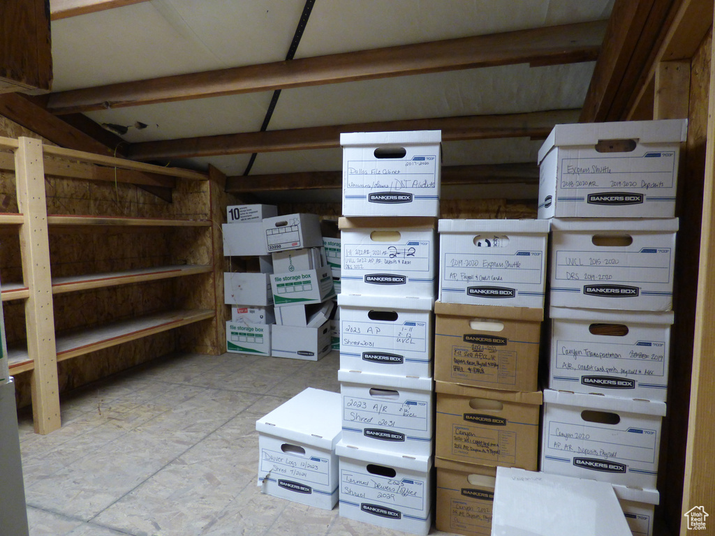 View of storage room