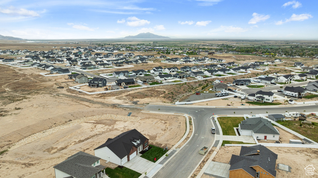 Aerial view with a mountain view and a residential view