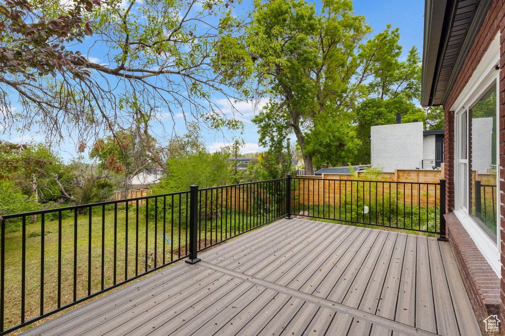 Deck with a lawn