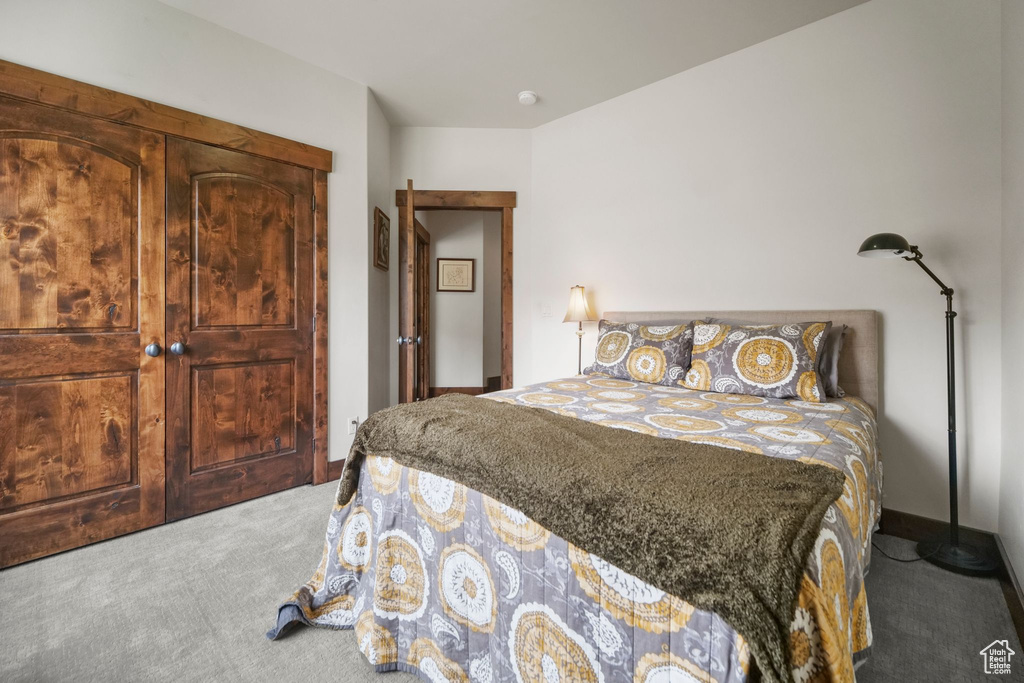 Bedroom featuring carpet floors