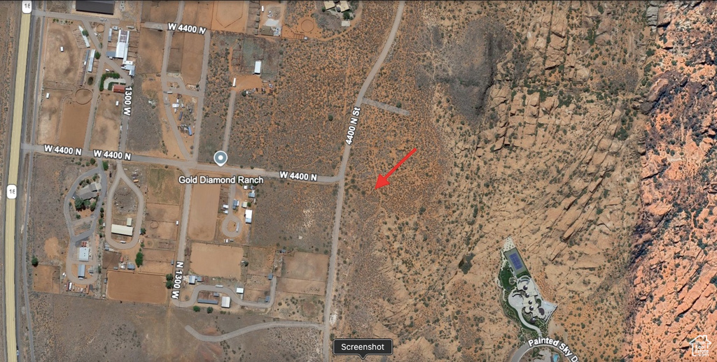 Aerial view of property\'s location