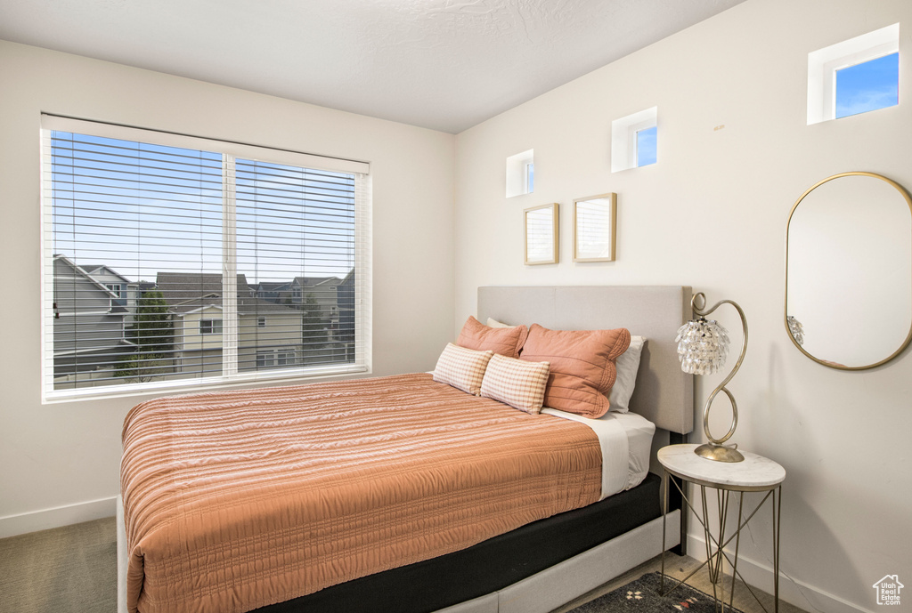 Bedroom with baseboards