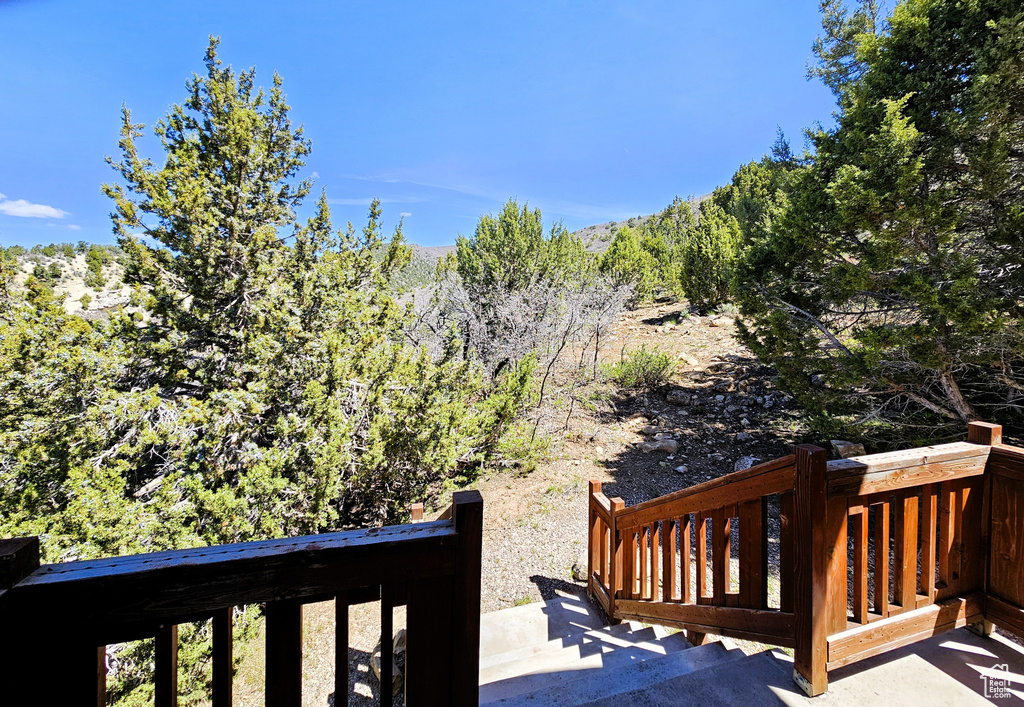 View of wooden terrace