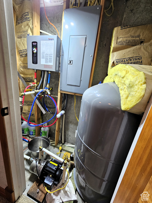 Utility room with electric panel