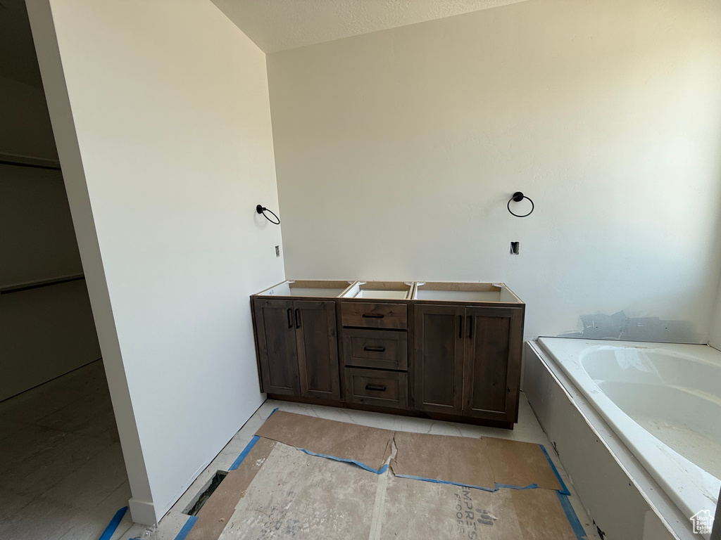 Bathroom featuring a garden tub