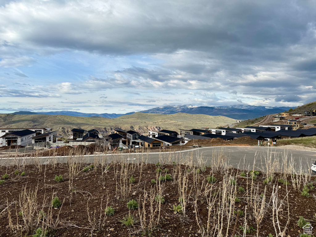 Mountain view with a residential view