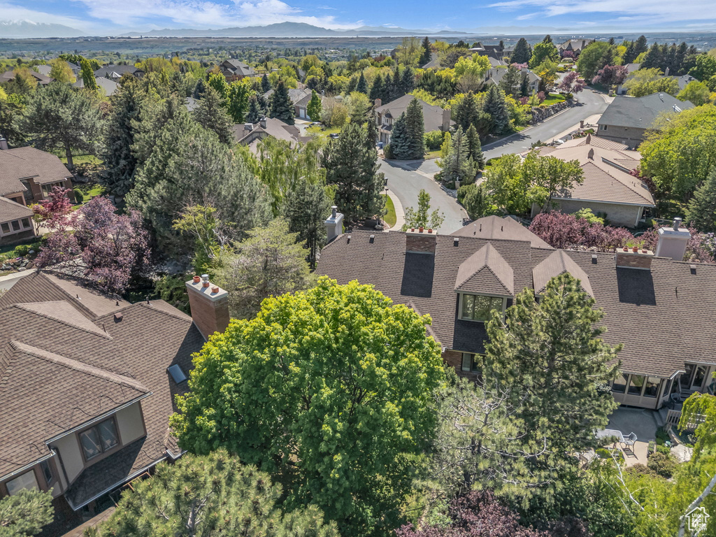 Aerial view with a residential view