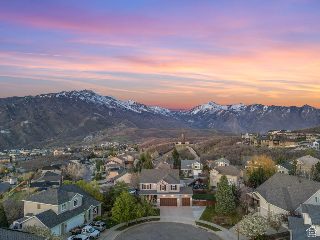 View of mountain feature with a residential view