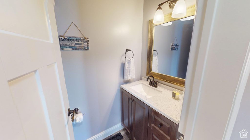 Bathroom featuring vanity