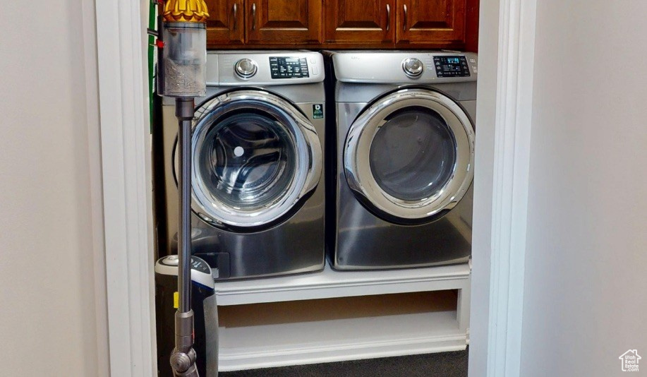 Laundry area featuring washing machine and dryer