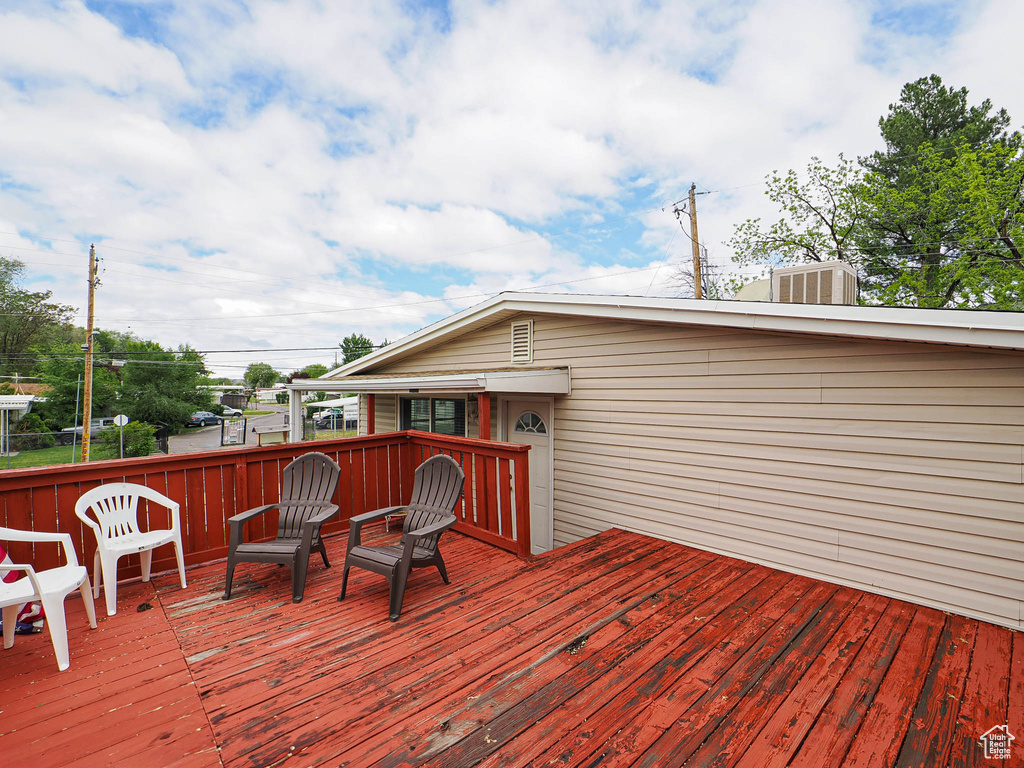 View of wooden terrace