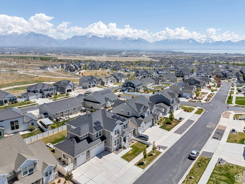 Bird\\\'s eye view featuring a mountain view and a residential view