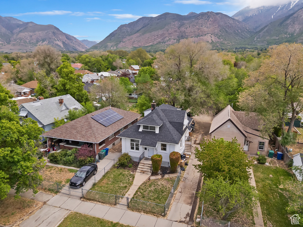Aerial view with a mountain view and a residential view