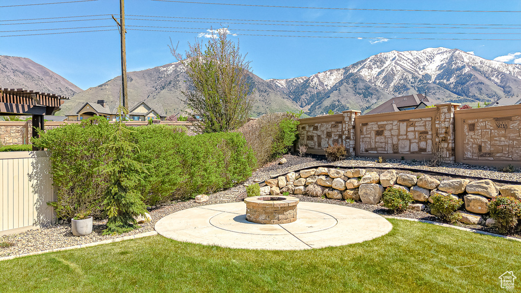 View of mountain background