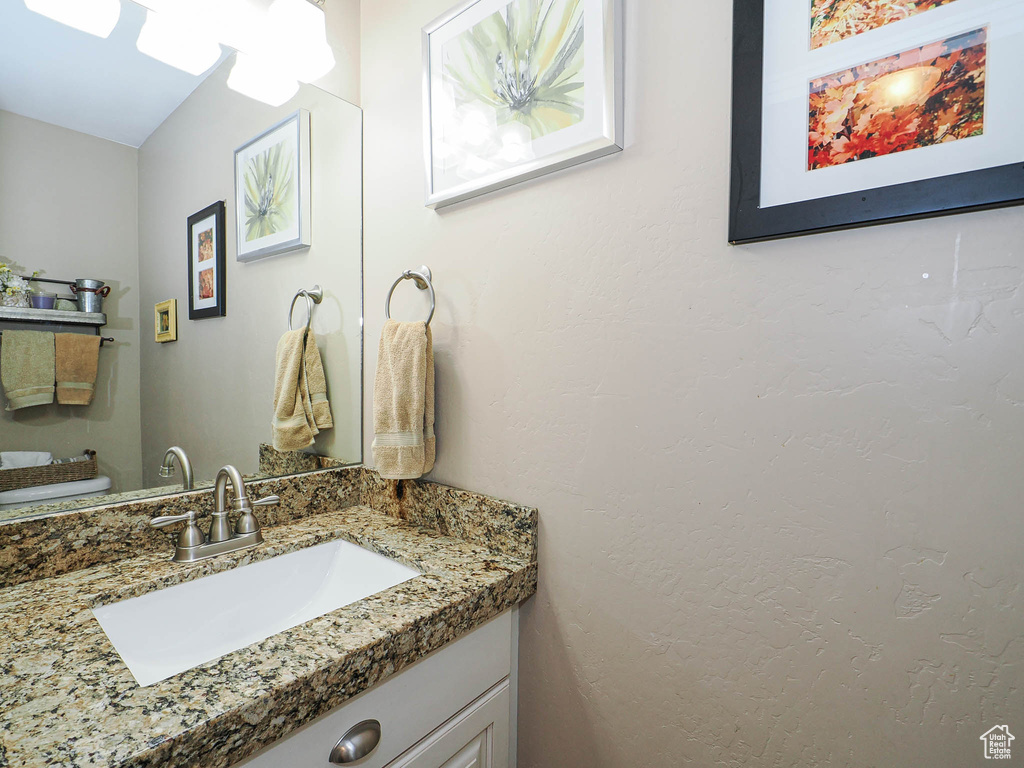 Bathroom featuring vanity