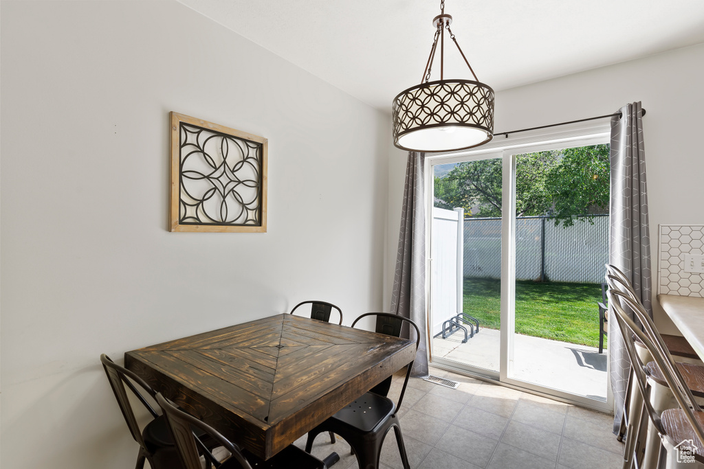 View of dining room