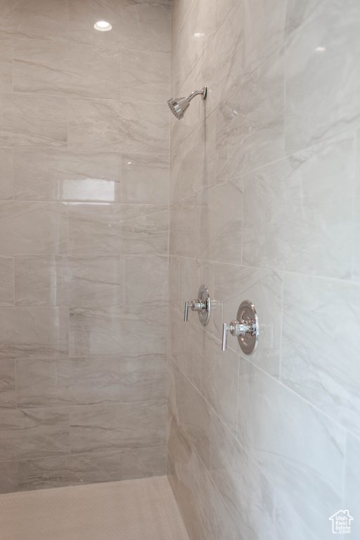 Full bathroom featuring tiled shower