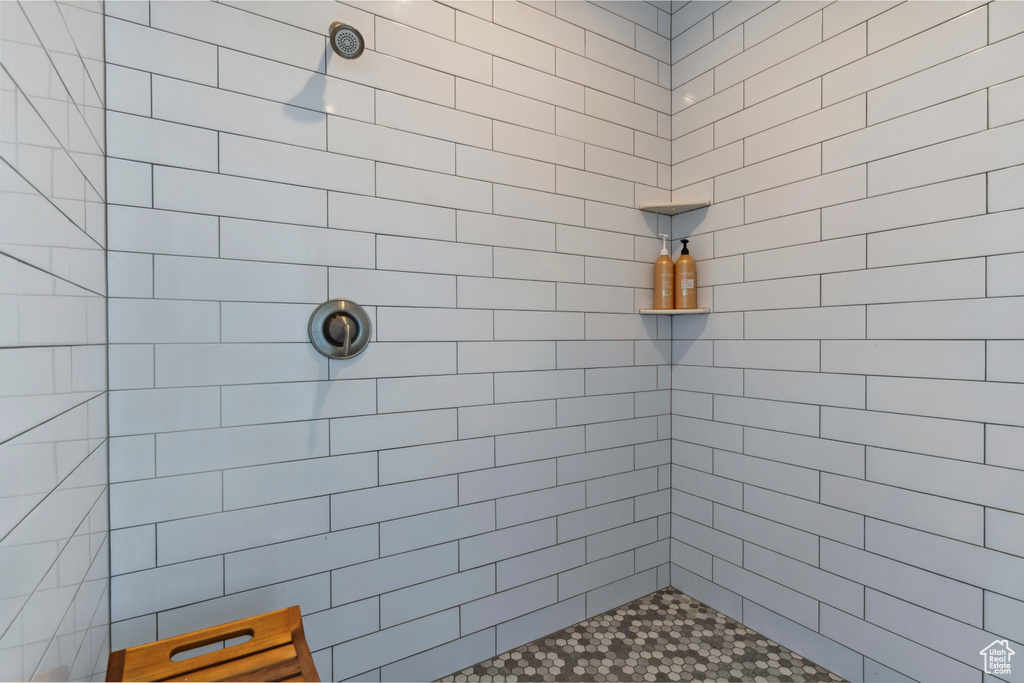 Full bathroom with a tile shower
