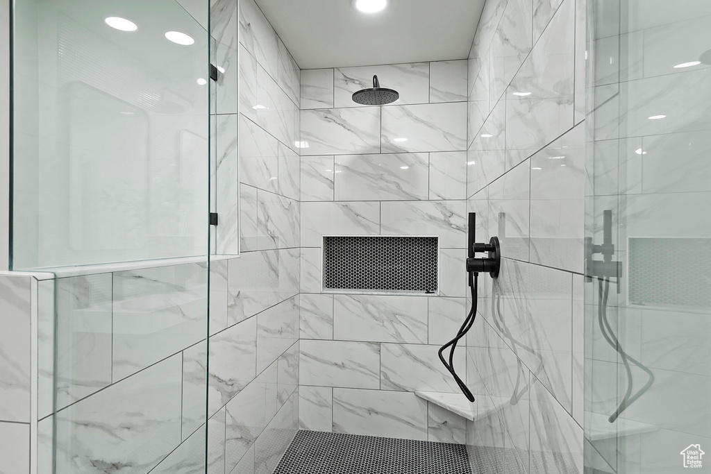 Full bathroom with a stall shower