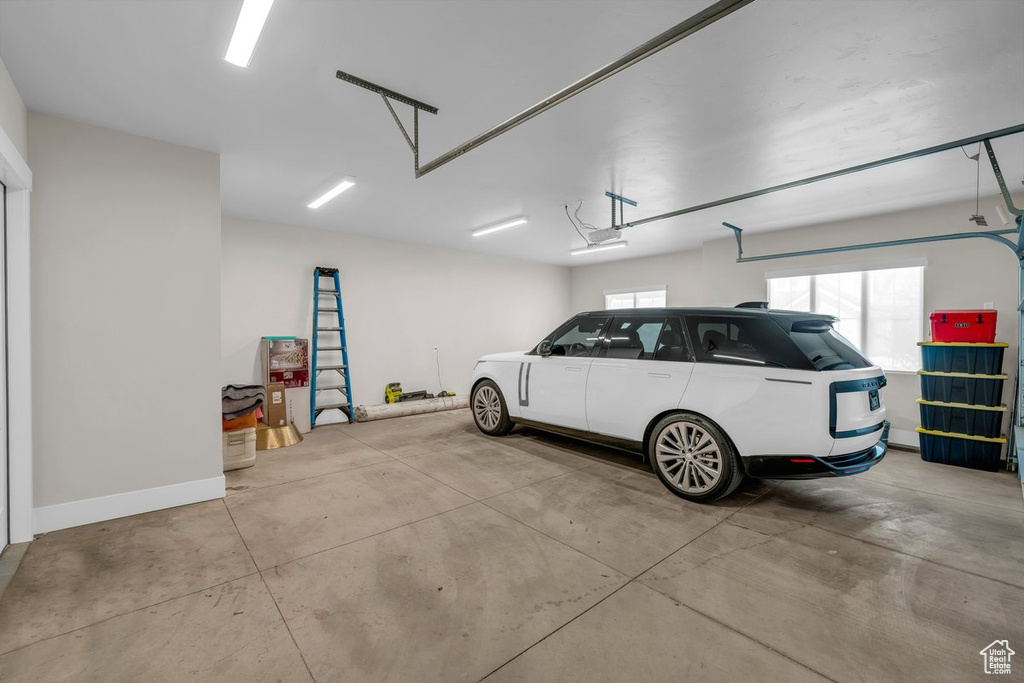 Garage with baseboards