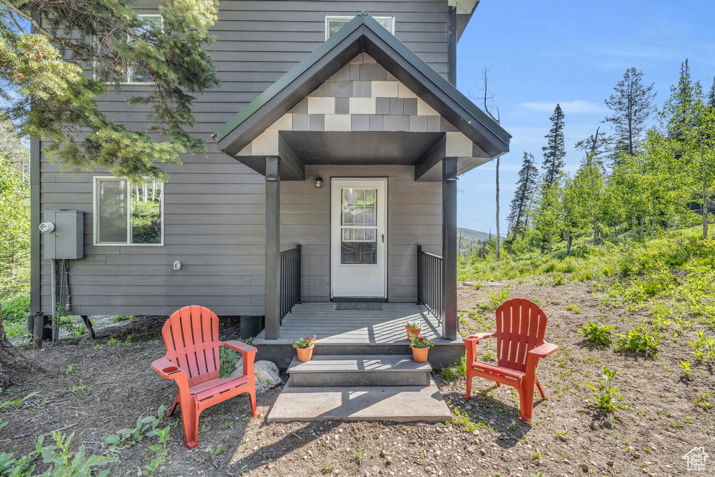 View of rear view of property