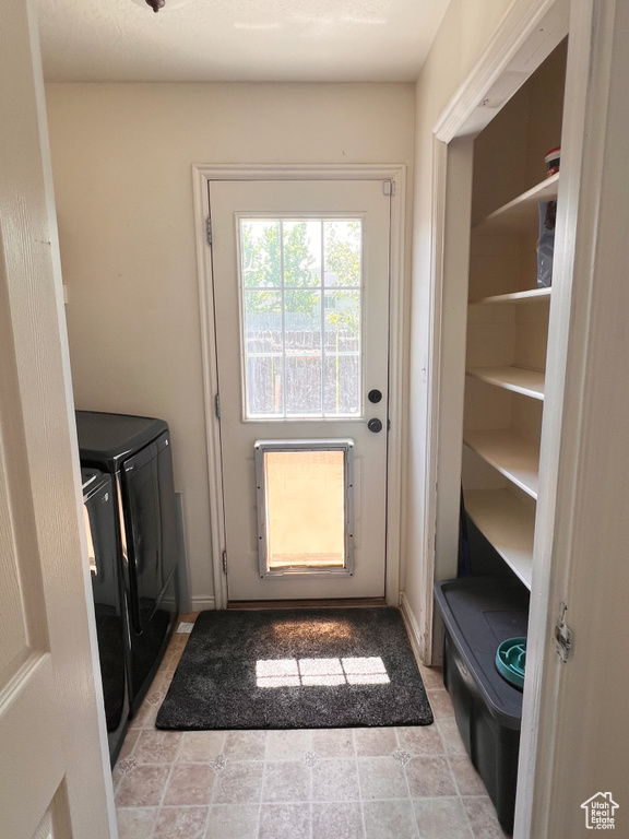 Laundry area with independent washer and dryer
