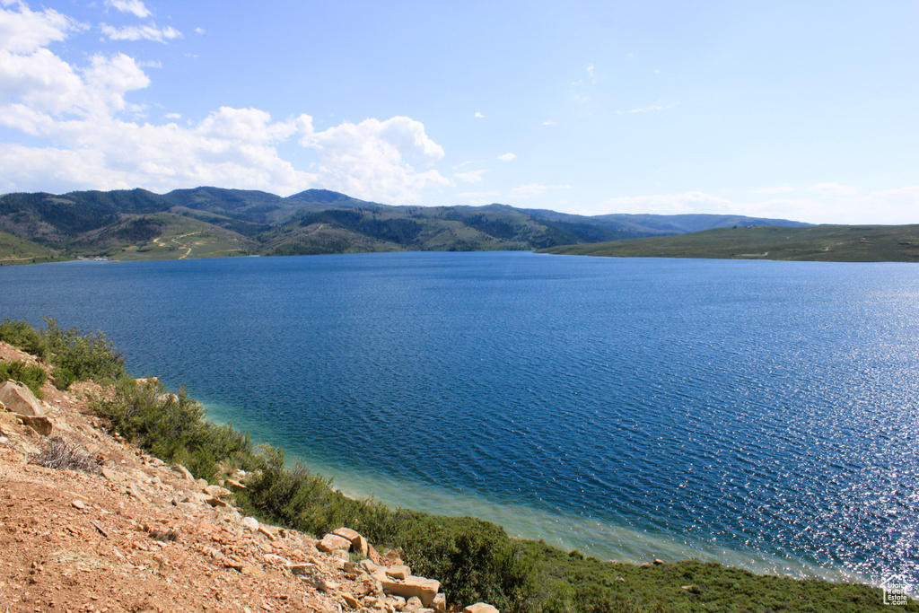 Water view with a mountain backdrop