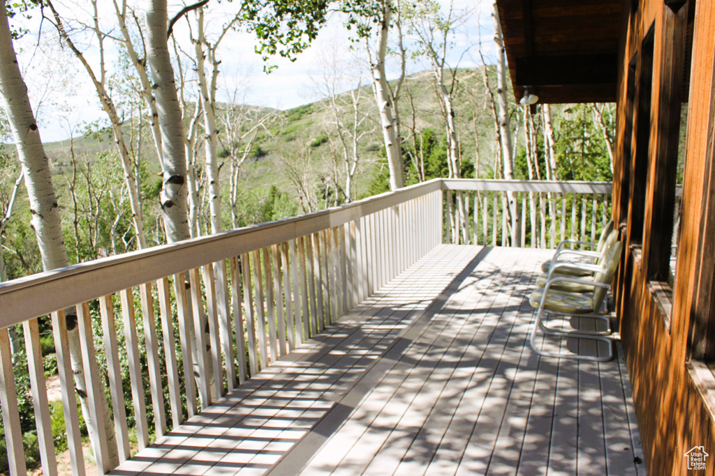 View of wooden terrace