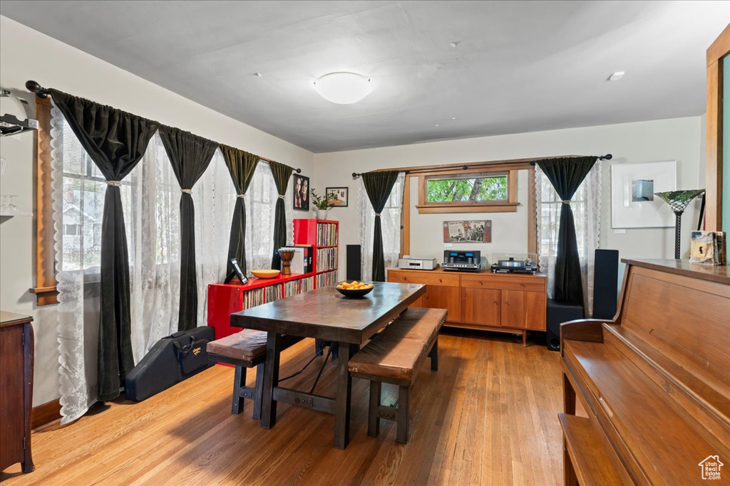 Dining room featuring light wood-type flooring