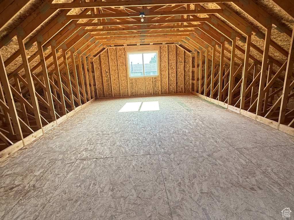View of unfinished attic