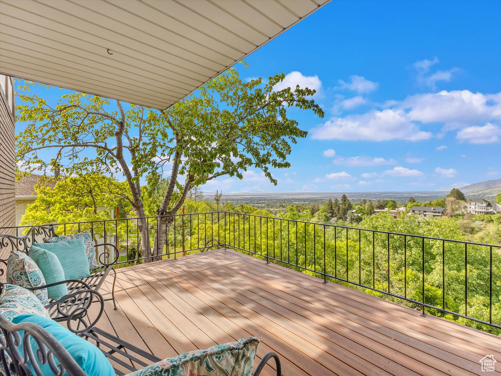 View of wooden deck