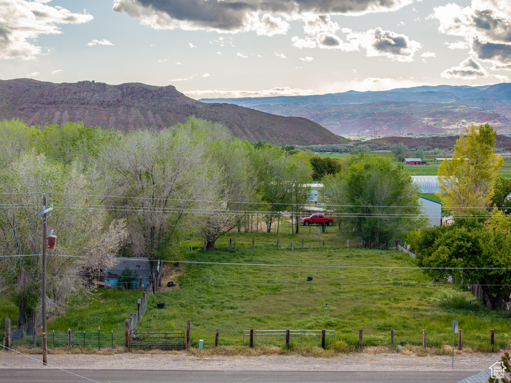 Mountain view featuring rural landscape