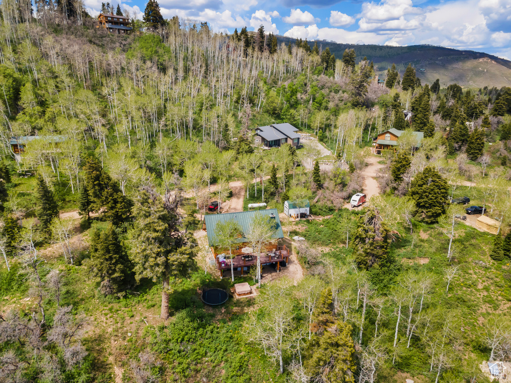 View of subject property with a mountainous background