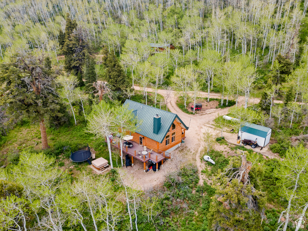 View from above of property