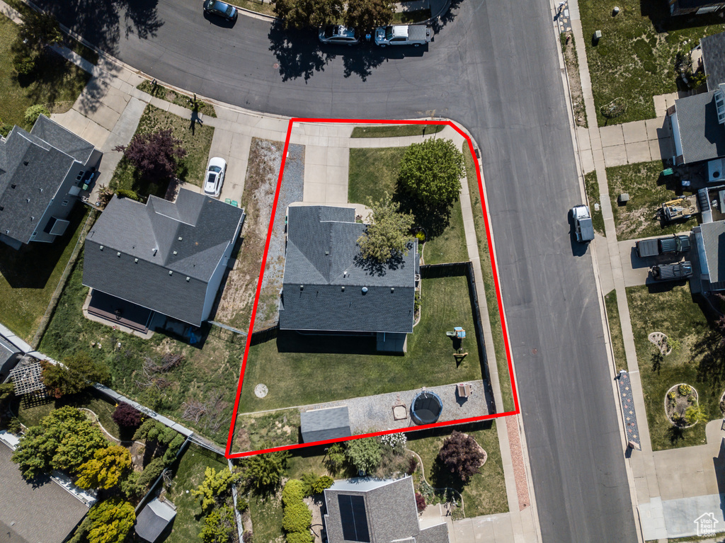 Drone / aerial view with a residential view