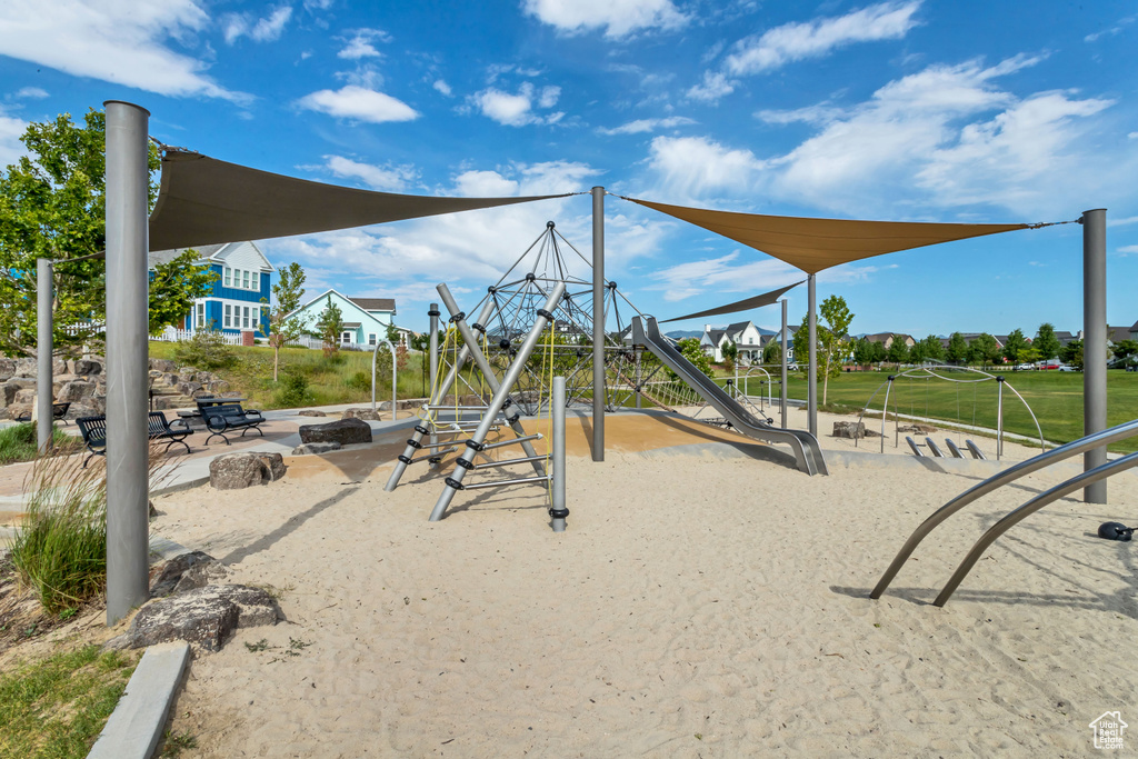 View of community jungle gym