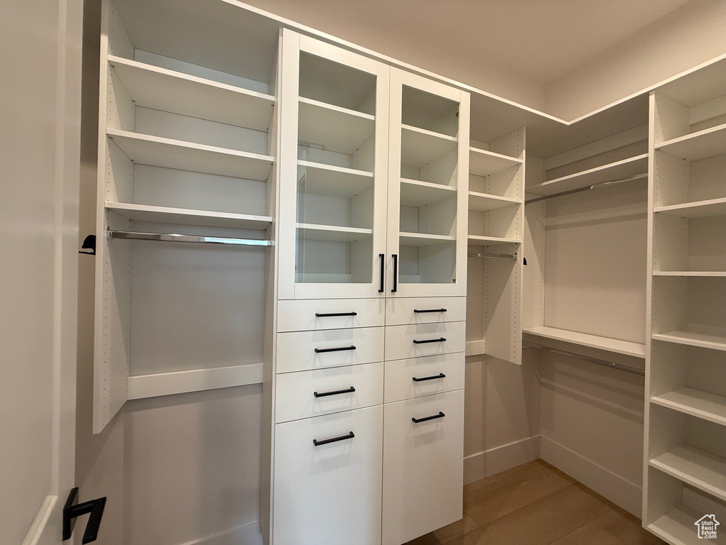 View of walk in closet