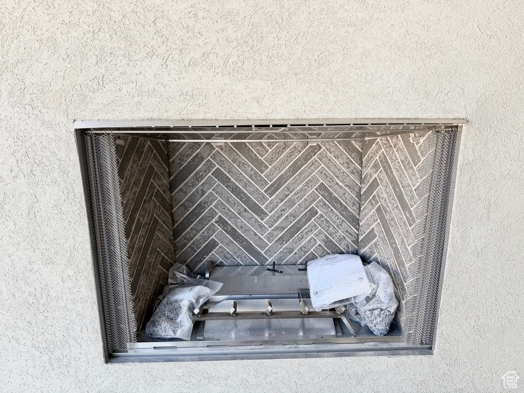 Detailed view of stucco siding