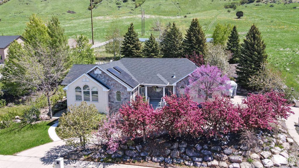 Birds eye view of property