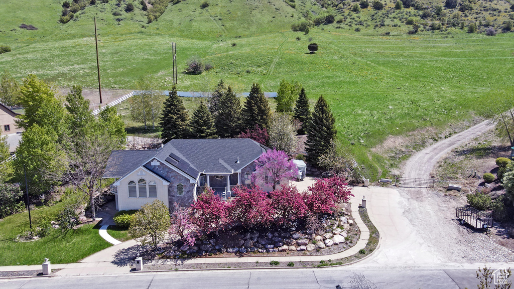 Drone / aerial view featuring a rural view