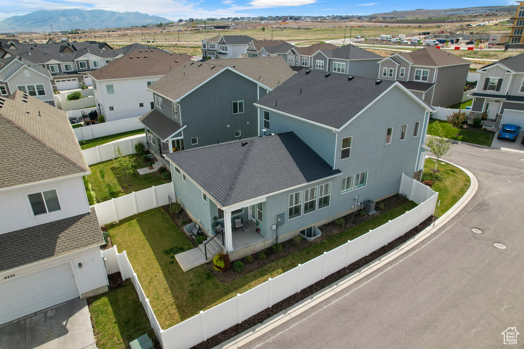 Aerial view of residential area