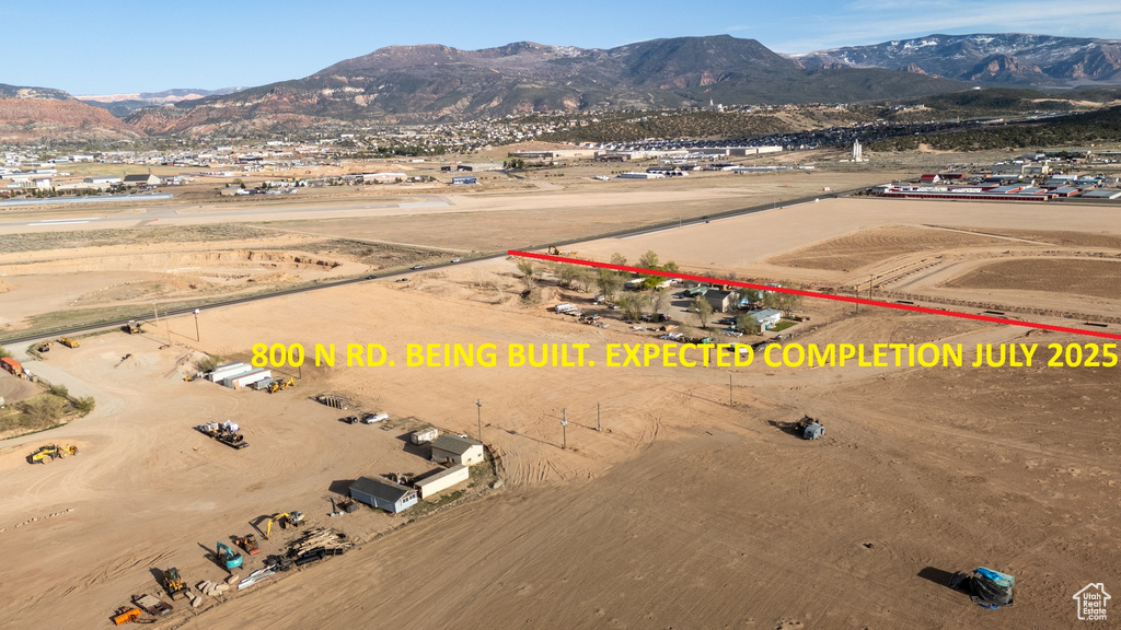 View of rural area with a mountain backdrop